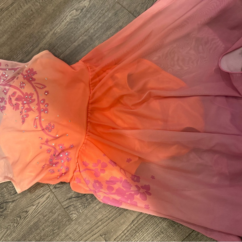 Weissman Kids Dress - Orange and Pink Floral